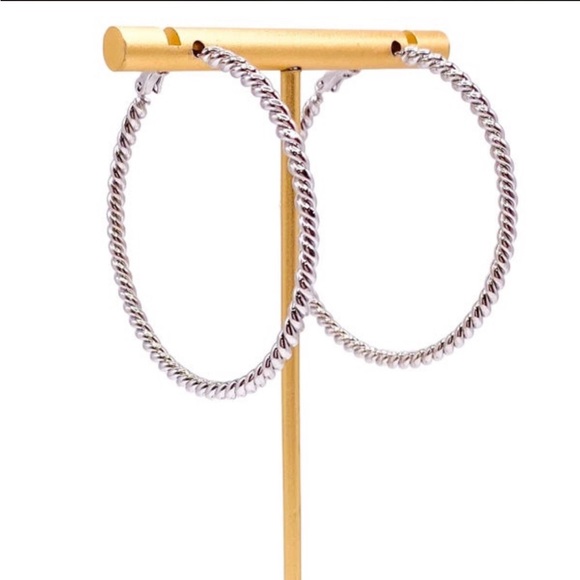 Silver Hoops - Picture 2 of 4